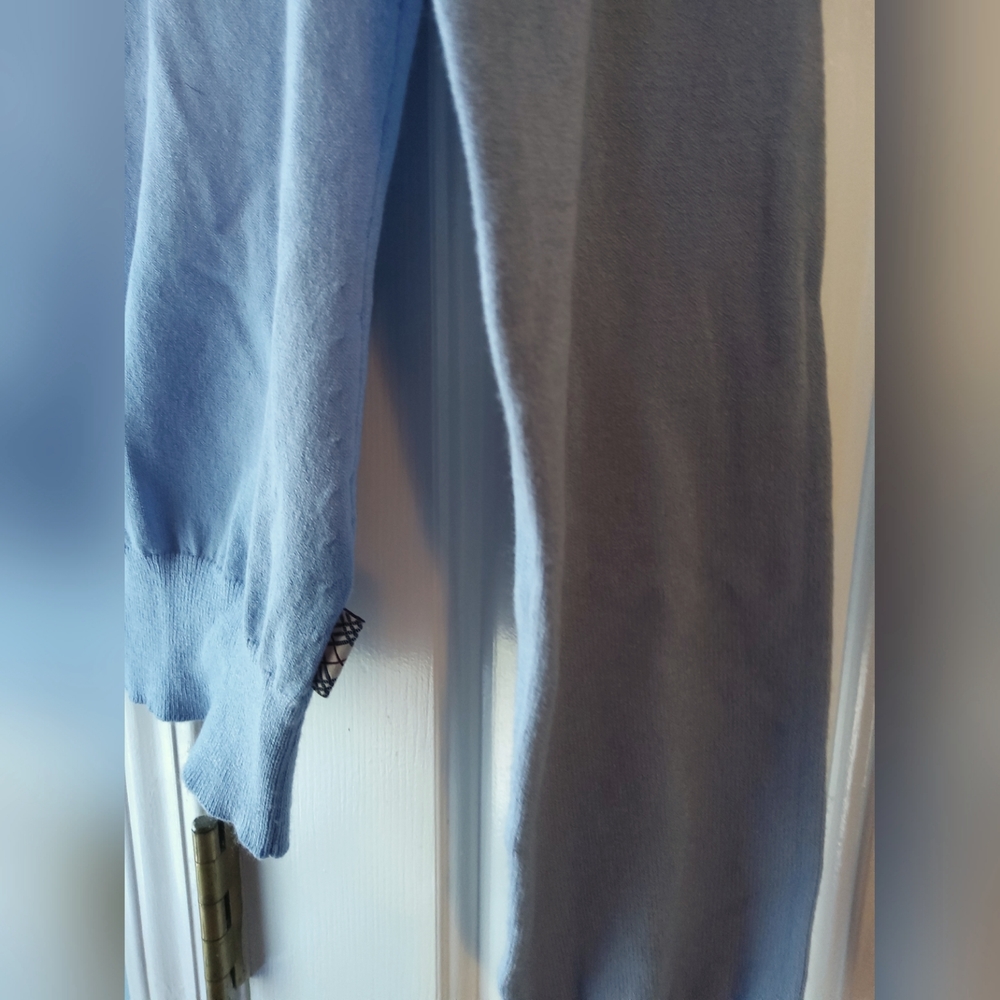 BURBERRY💥New💥Sky Blue Long-sleeve Sweater - Picture 4 of 4